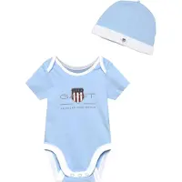 Gant Kids Ss Romper And Hat Set - Blue - 98
