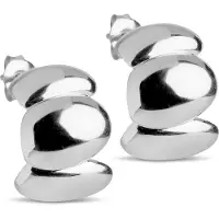 Enamel Copenhagen Hoops, Melia Chunky - Silver - ONE SIZE