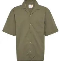 Timberland Ss Seersucker Resort Shirt Cassel Earth Yd - Khaki green - M