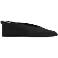 Mango Square Toe Wedge Heel Shoe - Black - 39