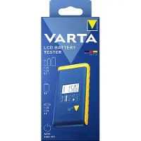 Varta LCD Battery Tester, 9v, AA, AAA, C, D, Alkali, Litiumioni (Li-Ion), Nikkelimetallihybridi (NiMH), Sininen, Keltainen (00893101111)