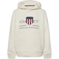 Gant Kids Archive Shield Hoodie - Cream - 134