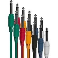 Yellow cable P090-6 - 6 x 1/4" Jack/Jack patch-kaapeli 90cm.