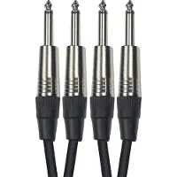 Yellow cable K08-6 - 2 x 1/4" Jack mono - 2 x 1/4" Jack mono
