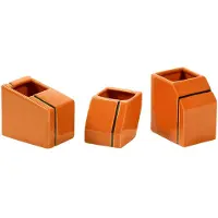 Serax Vase Mini Burgundy Silos Set/3 - Orange - ONE SIZE