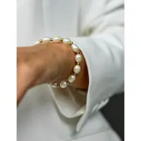 Bud To Rose Pearl Elastic Bracelet - White - ONE SIZE