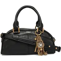 Chloé Small Leather Bowling Tote Bag - Black - ONE SIZE