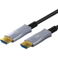 Goobay Optisk hybrid HDMI-kabel med ultrahög hastighet och Ethernet (AOC) höghastighetskabel, 8K @ 60 Hz/ 4K @ 120 Hz, för långa överföringsavstånd