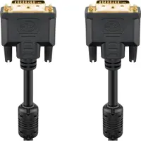 Goobay DVI-D Full HD -kaapeli Dual Link, kullattu