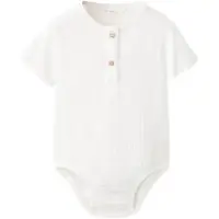 Mango Cotton Bodysuit Buttons - White - 1-3M