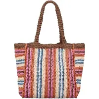 Becksöndergaard Stripe Straw Tota Bag - Multi/patterned - ONE SIZE