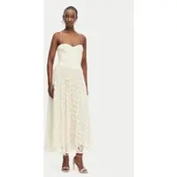 Bardot Estie Broderie Maxi Dress - Beige - XL