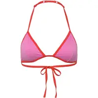 Monki Halterneck Triangle Bikini Top - Pink - XL