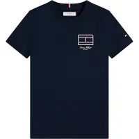 Tommy Hilfiger Outline Flag Graphic T-Shirt Ss - Navy - 140