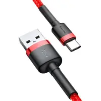 Baseus Cafule 3A USB-C-kaapeli 0,5 m (punainen)