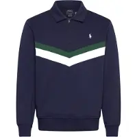 Ralph Lauren Double-Knit Quarter-Zip Sweatshirt - Navy - XXL