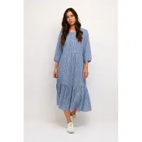 Cream Crtiah Flounce Dress - Blue - 42