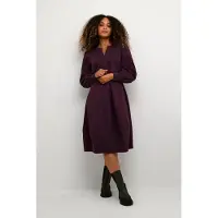 Culture Cuantoinett Rib Dress - Burgundy - XS