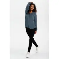 Kaffe Amber Blouse Ls - Blue - 36
