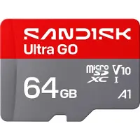 SanDisk Ultra GO 64GB microSDXC muistikortti UHS-I V10 A1