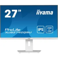 Iiyama ProLite XUB2792QSU-W5, 68,6 cm (27"), 2560 x 1440 pikseliä, Wide Quad HD, LED, 5 ms, Valkoinen