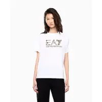 EA7 for woman. 7W001096_AF21636 Logo Series white knit t-shirt (S), Casual, Cotton, Short sleeve