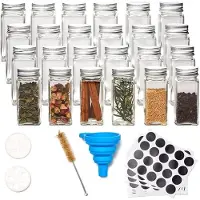 Hobby Hall Ezoware Läpinäkyvät lasiset maustepurkit, 24 kpl, 120 ml
