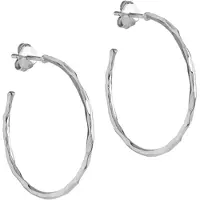 Enamel Copenhagen Hoops, Organic Arena Medium - Silver - 30 MM