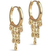 Enamel Copenhagen Hoops, Nara Rain - Gold - ONE SIZE