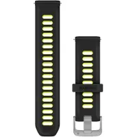 Garmin Quick Release -silikoniranneke 20 mm, musta/keltainen