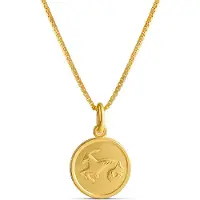 Top Gold kullattu hopeinen Kauris horoskooppi riipus ketjulla 45cm 52 5701 0000