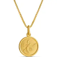 Top Gold kullattu hopeinen Skorpiooni horoskooppi riipus ketjulla 45cm 52 5711 0000