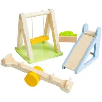 Bigjigs Wooden Dollhouse Furniture Garden Set - 4-piece