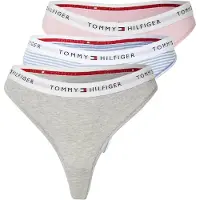 Tommy Hilfiger Underwear Stringit vaaleansininen / meleerattu harmaa / roosa / valkoinen