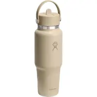 Hydroflask Wide Mouth Flex Straw Cap Oat juomapullo, 946 ml