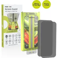 Mobile Origin Screen Guard Privacy with easy applicator - 2 pack - iPhone 17 Pro Max
