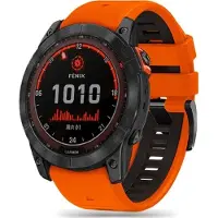 Tech-Protect Strap for GARMIN FENIX 3 / 5X / 3HR / 5X PLUS / 6X / 6X PRO / 7X IconBand orange and black.