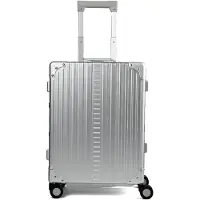 Aleon Traveler Domestic 4-pyöräinen käsimatkatavara, alumiini, 55 cm Harmaa