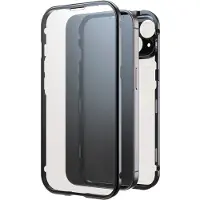 Black Rock iPhone 15 Kuori 360 Glass Läpinäkyvä Musta