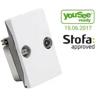 Triax Wall Outlet FM/TV TD 263E White