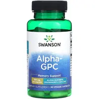 Swanson Health , Alpha GPC, 300 mg, 60 Kasvissyöjäkapsulia
