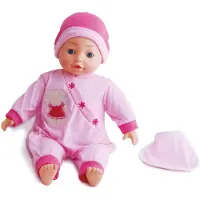 BAMBOLINA Baby Doll With 50 Danish Words - Pink - 40 CM