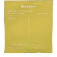 BIODANCE Radiant Vita Niacinamide Real Deep Mask kirkastava kasvonaamio ihon sävyn tasoittamiseen 1 kpl