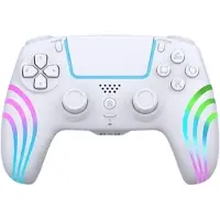 Deep Explorer - Wireless RGB Pro controller - Wave W - PS5 (White) (5)