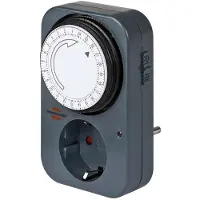 Brennenstuhl – Timer switch MZ 20, mechanical timer socket (daytime timer increased contact protection) (1506450)