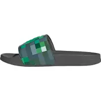 Adidas Rantakengät 'ADILETTE SHOWER - MINECRAFT' antrasiitti / vaaleanvihreä / tummanvihreä / valkoinen