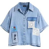 Desigual Pusero sininen denim / vaaleansininen / valkoinen