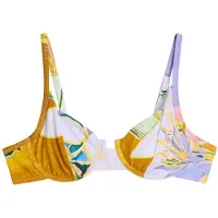 Desigual Bikinitoppi sinappi / petrooli / laventeli / valkoinen