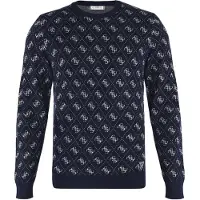 GUESS for man. M6YR11Z0916 Navy 4G Logo Jacquard Martin Jersey (XL), Casual, Polyester