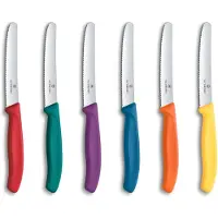 Victorinox Swiss Classic 6.7836.6C1 Tomato &amp; Table Knife, Wavy, Multicolor, set of 6 tomato knives